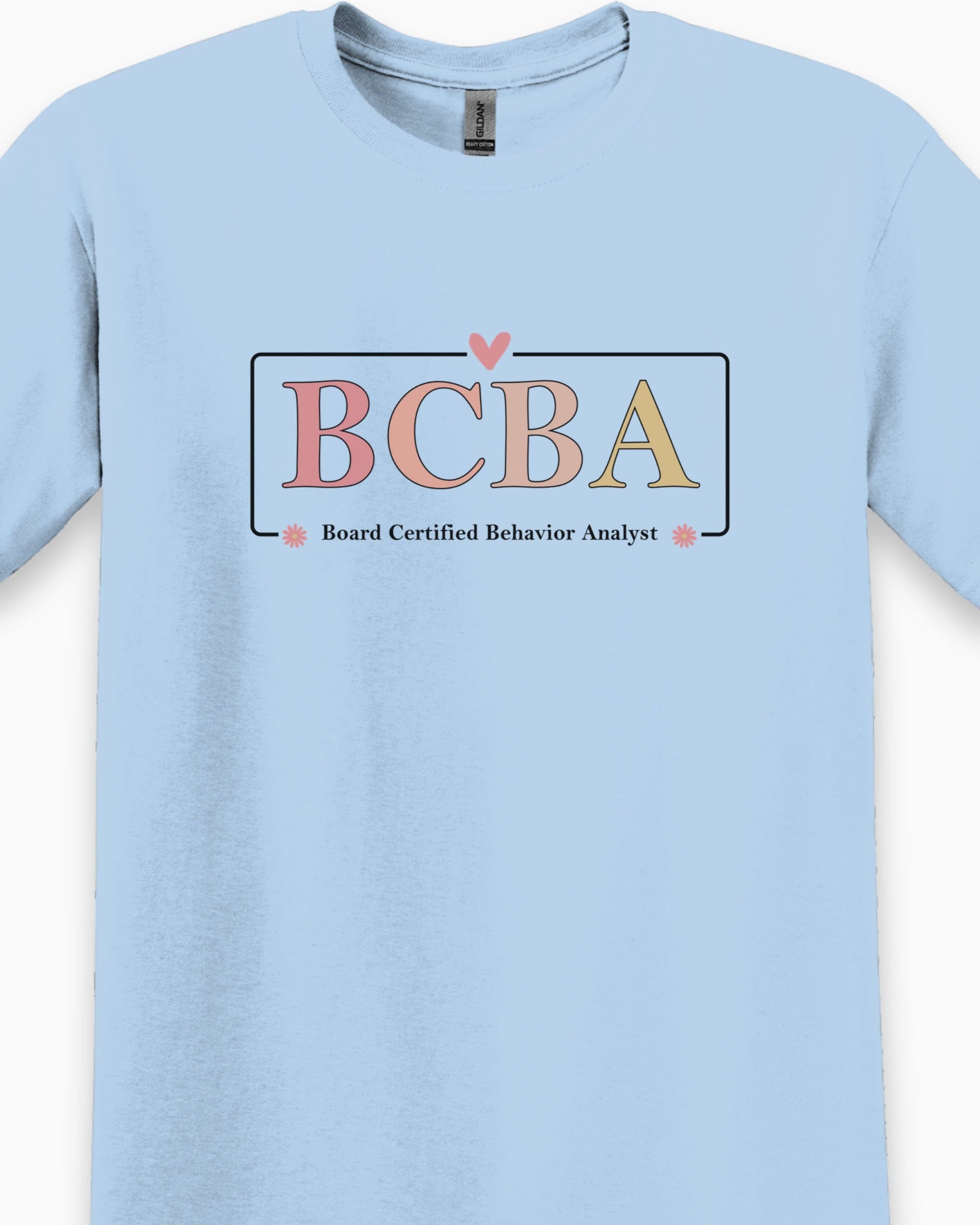 BCBA Outline Tee-Neurodiversity, ADHD & Autism Awareness & Acceptance T-Shirt by Daily Bloom