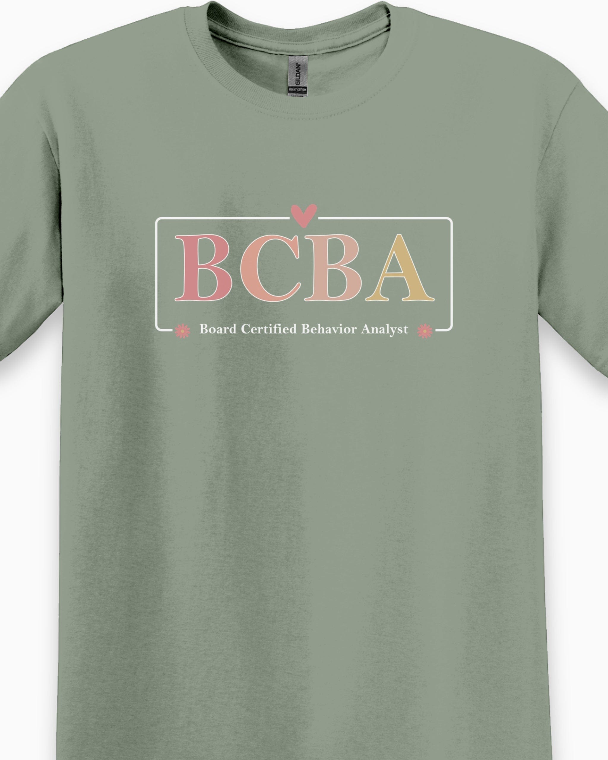 BCBA Outline Tee-Neurodiversity, ADHD & Autism Awareness & Acceptance T-Shirt by Daily Bloom