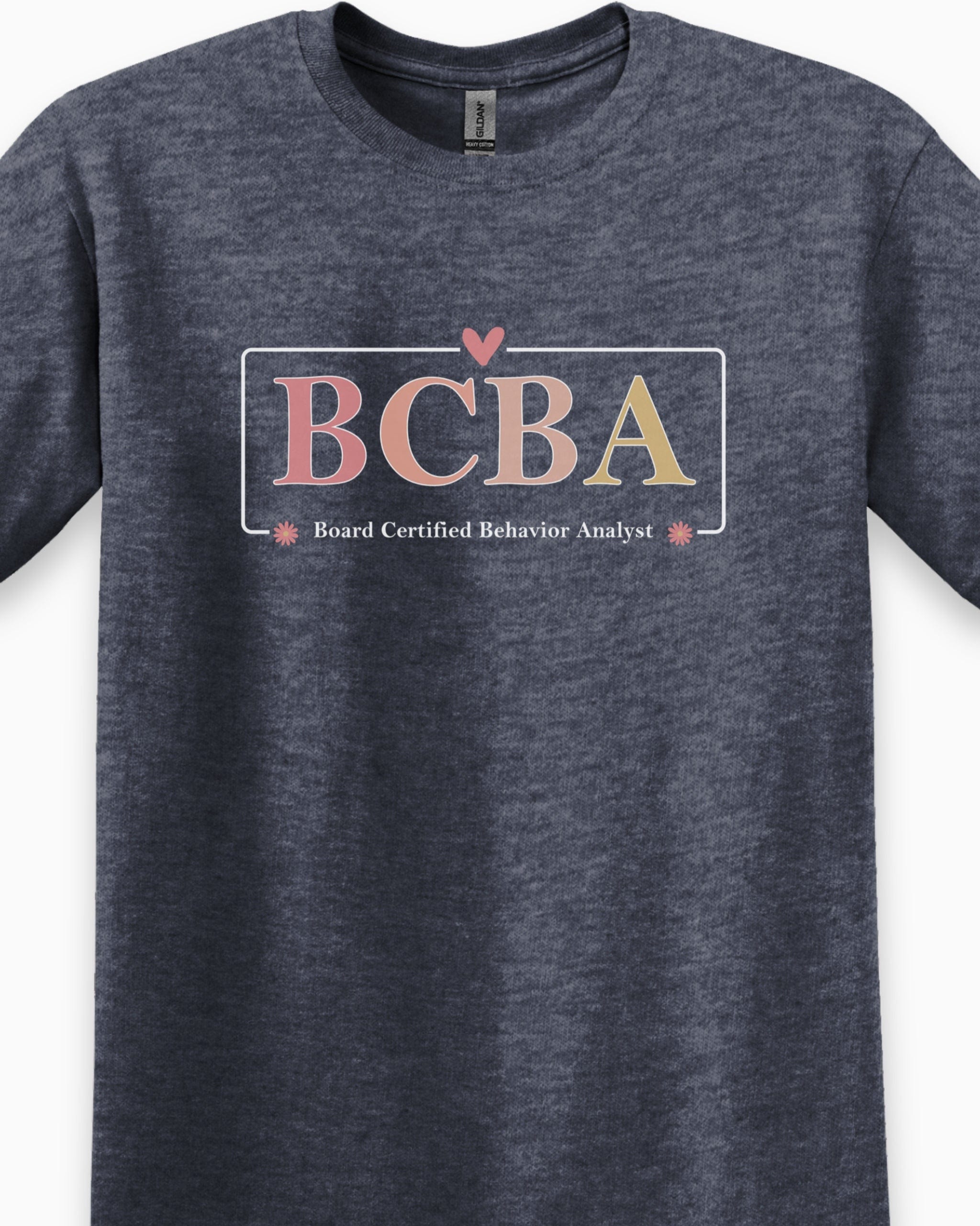 BCBA Outline Tee-Neurodiversity, ADHD & Autism Awareness & Acceptance T-Shirt by Daily Bloom