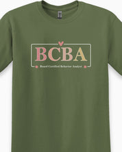 BCBA Outline Tee-Neurodiversity, ADHD & Autism Awareness & Acceptance T-Shirt by Daily Bloom