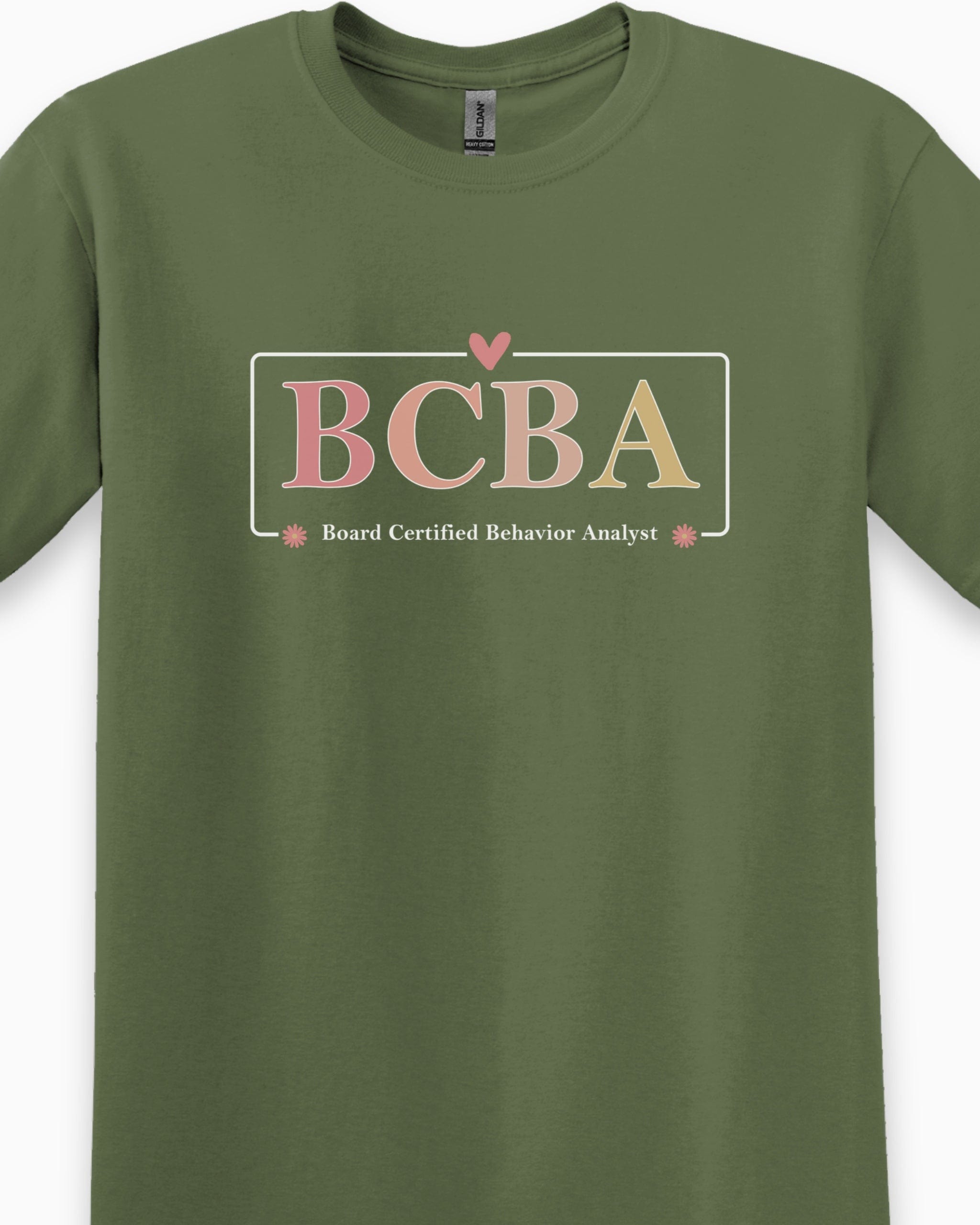 BCBA Outline Tee-Neurodiversity, ADHD & Autism Awareness & Acceptance T-Shirt by Daily Bloom