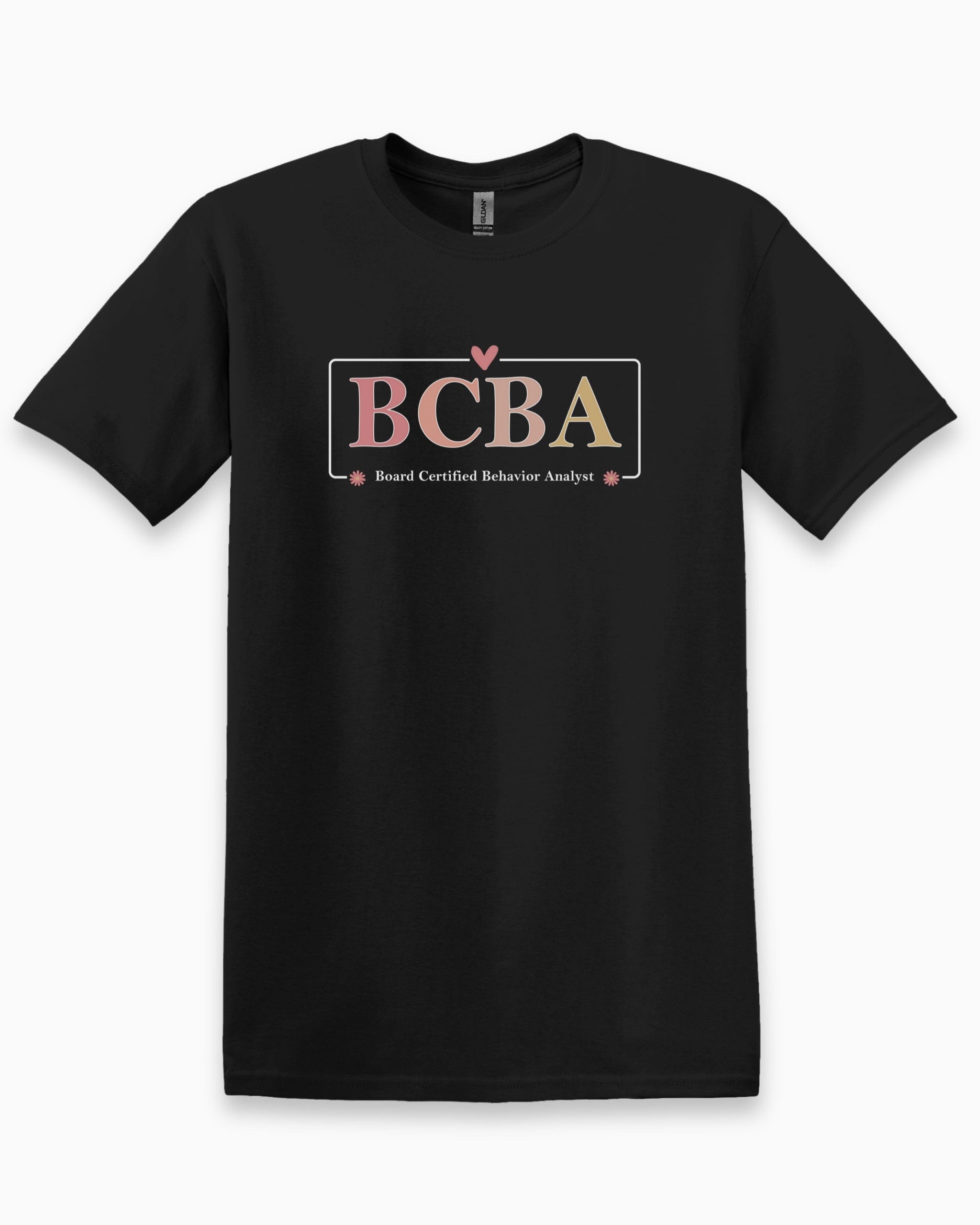 BCBA Outline Tee-Black-Neurodiversity, ADHD & Autism Awareness & Acceptance T-Shirt by Daily Bloom