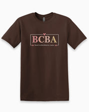 BCBA Outline Tee-Dark Chocolate-Neurodiversity, ADHD & Autism Awareness & Acceptance T-Shirt by Daily Bloom