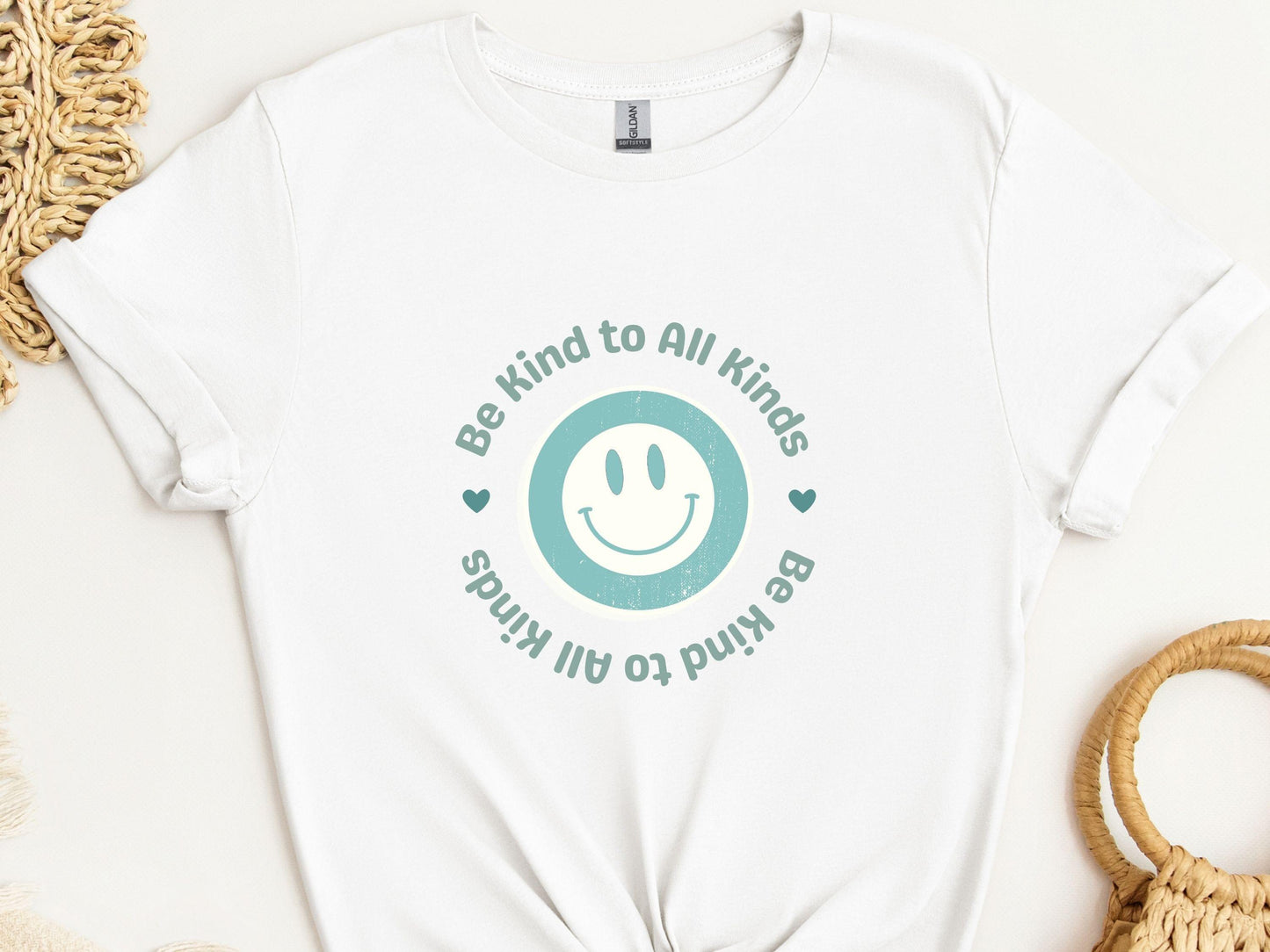 Be Kind To All Kinds Tee-White-Neurodiversity, ADHD & Autism Awareness & Acceptance T-Shirt by Daily Bloom