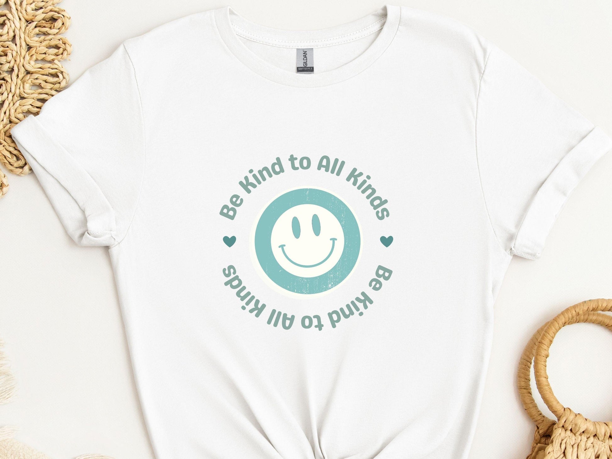 Be Kind To All Kinds Tee-White-Neurodiversity, ADHD & Autism Awareness & Acceptance T-Shirt by Daily Bloom