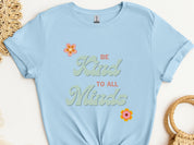 Be Kind to All Minds Tee-Light Blue-Neurodiversity, ADHD & Autism Awareness & Acceptance T-Shirt by Daily Bloom