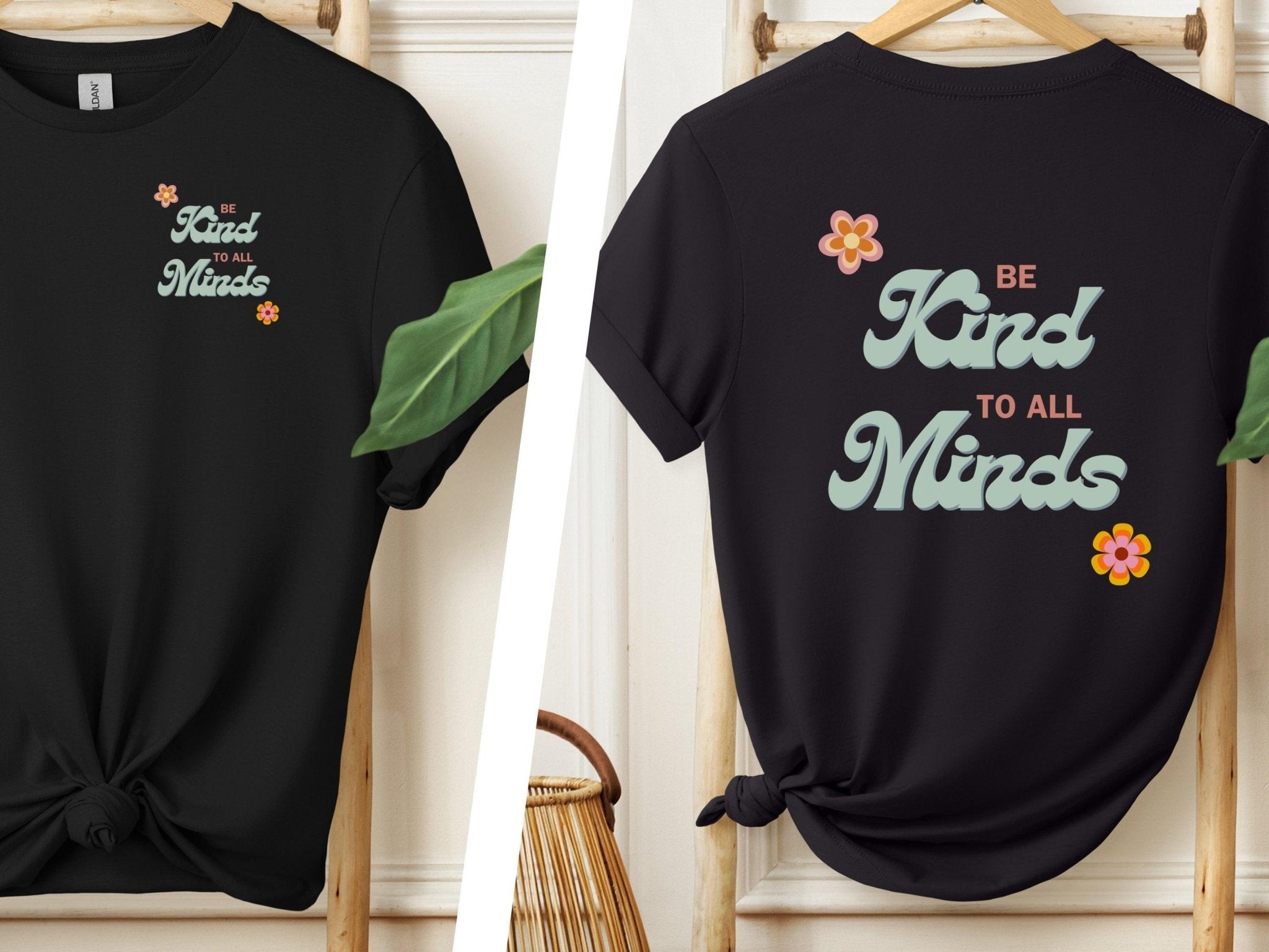 Autism T-Shirt - Be Kind to All Minds Tee w/ Back Print - Daily Bloom