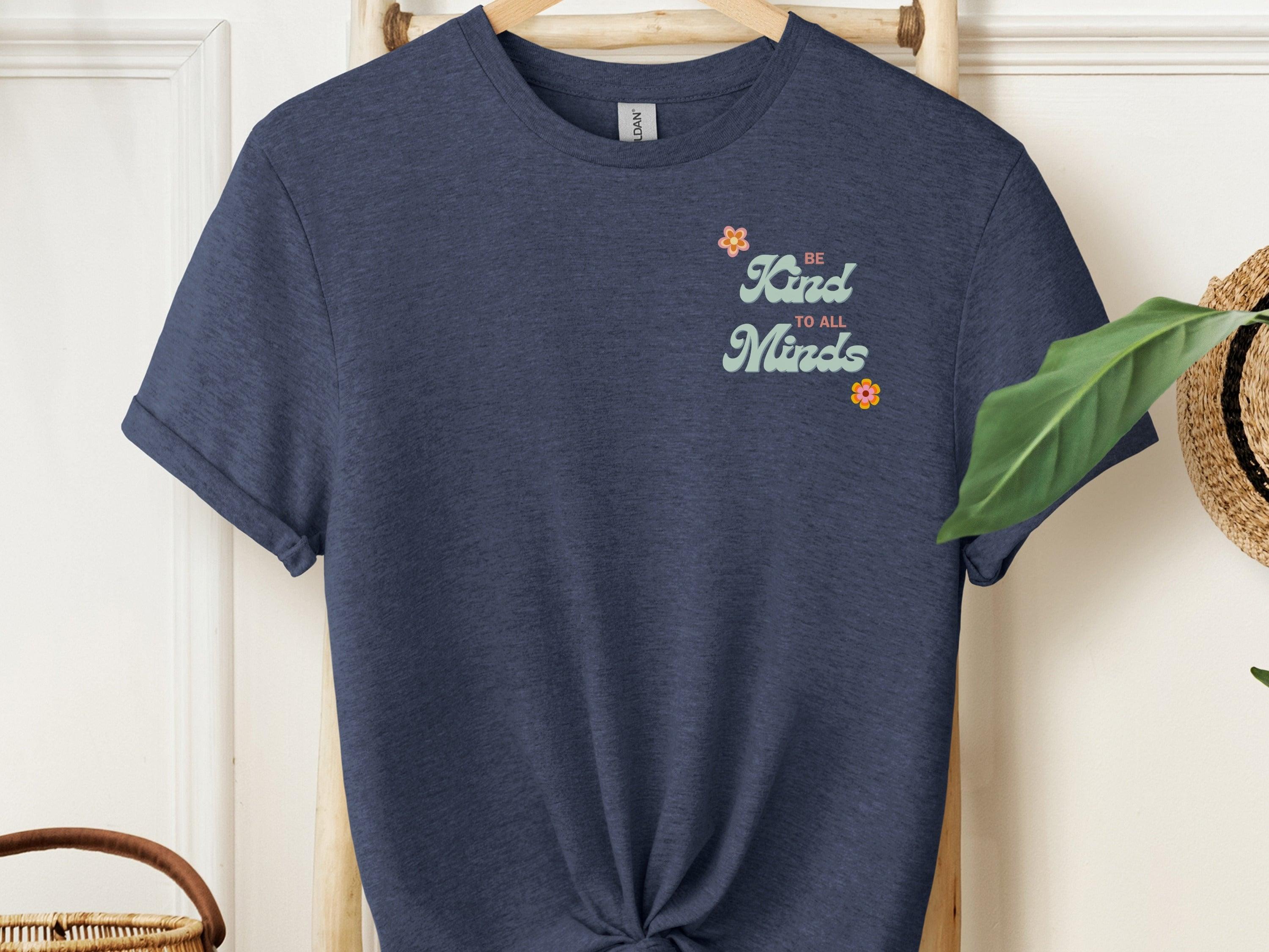  Back Print-Heather Navy-Neurodiversity, ADHD & Autism Awareness & Acceptance T-Shirt by Daily Bloom