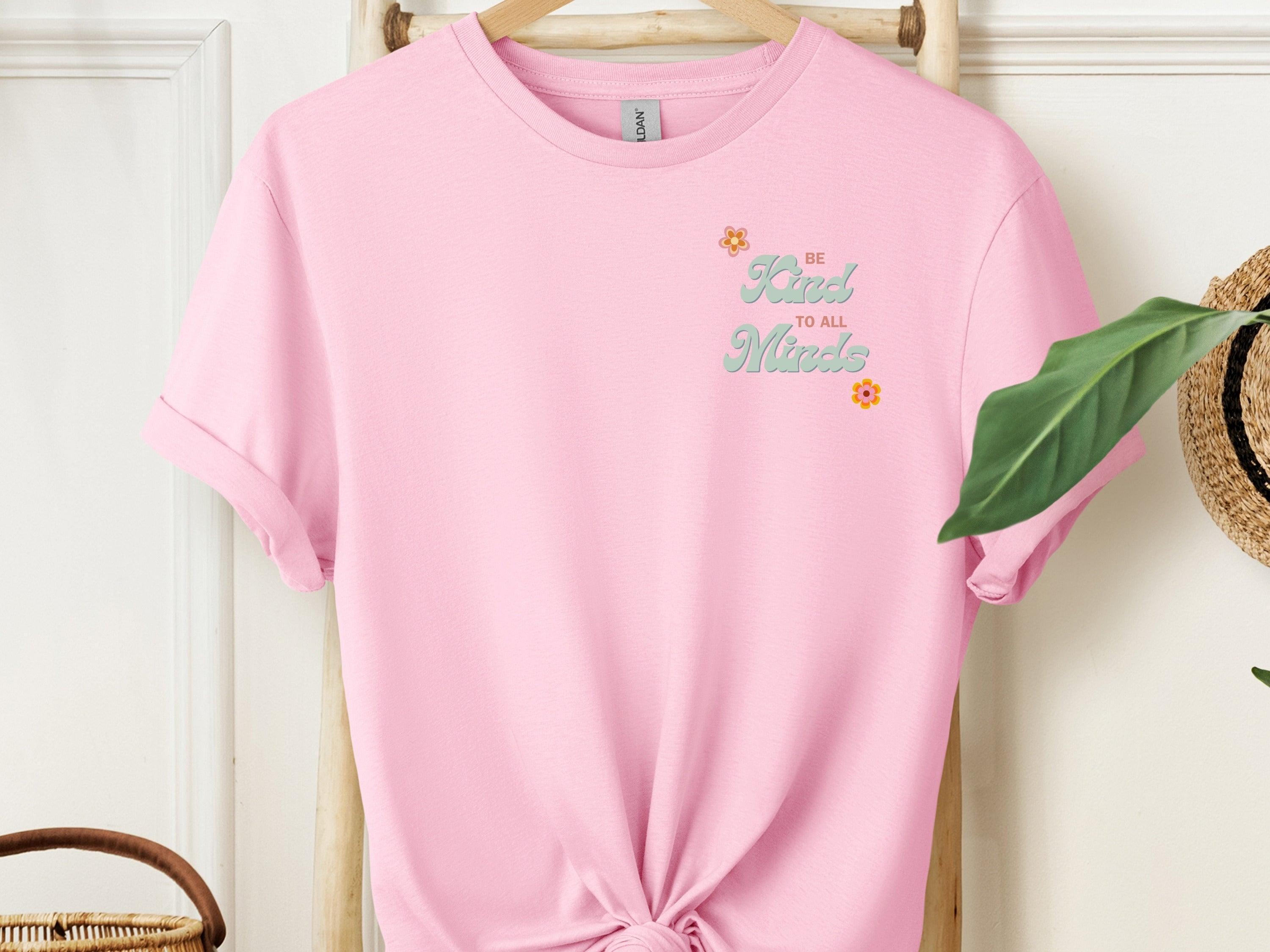  Back Print-Light Pink-Neurodiversity, ADHD & Autism Awareness & Acceptance T-Shirt by Daily Bloom