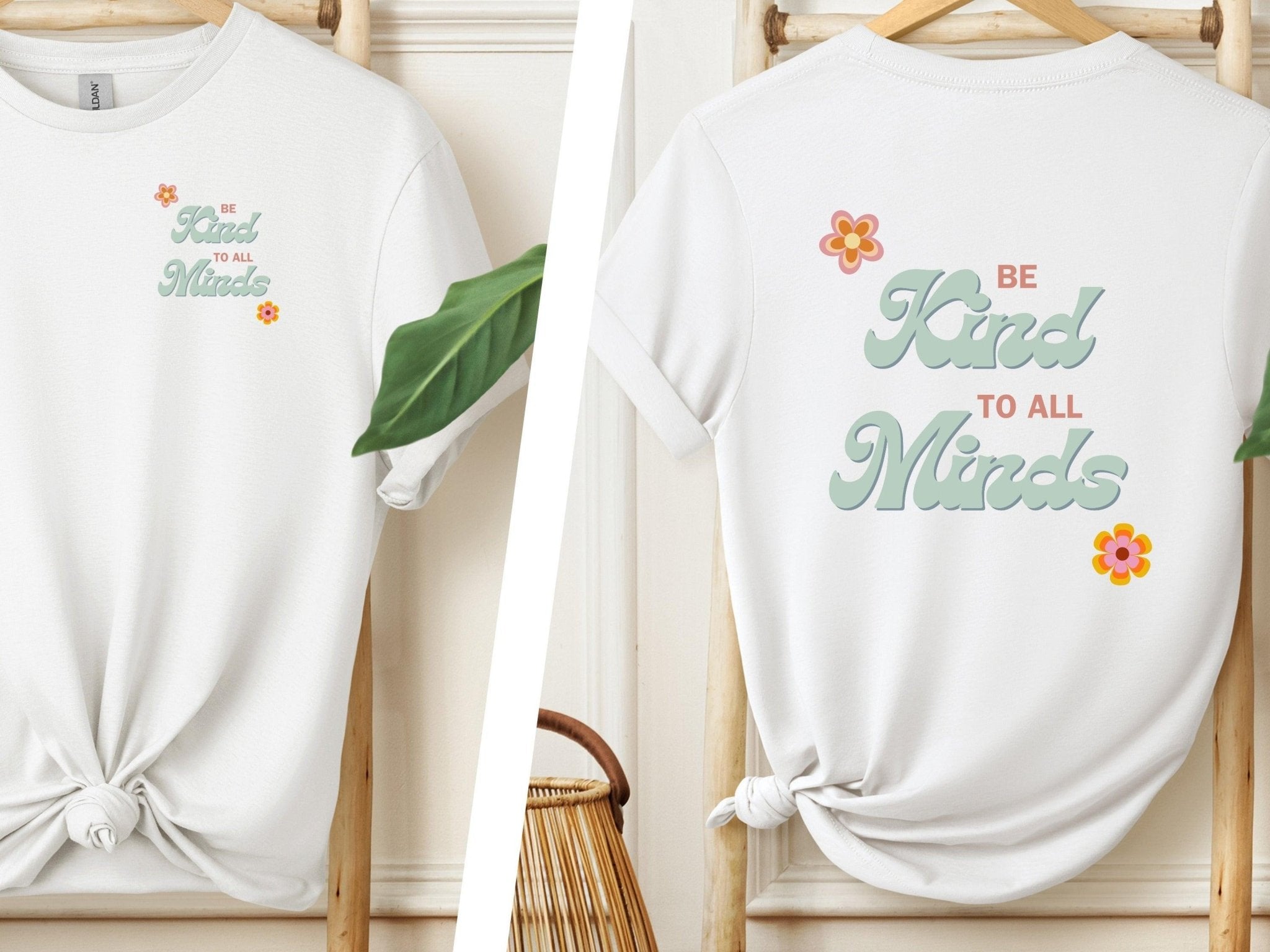 Autism T-Shirt - Be Kind to All Minds Tee w/ Back Print - Daily Bloom