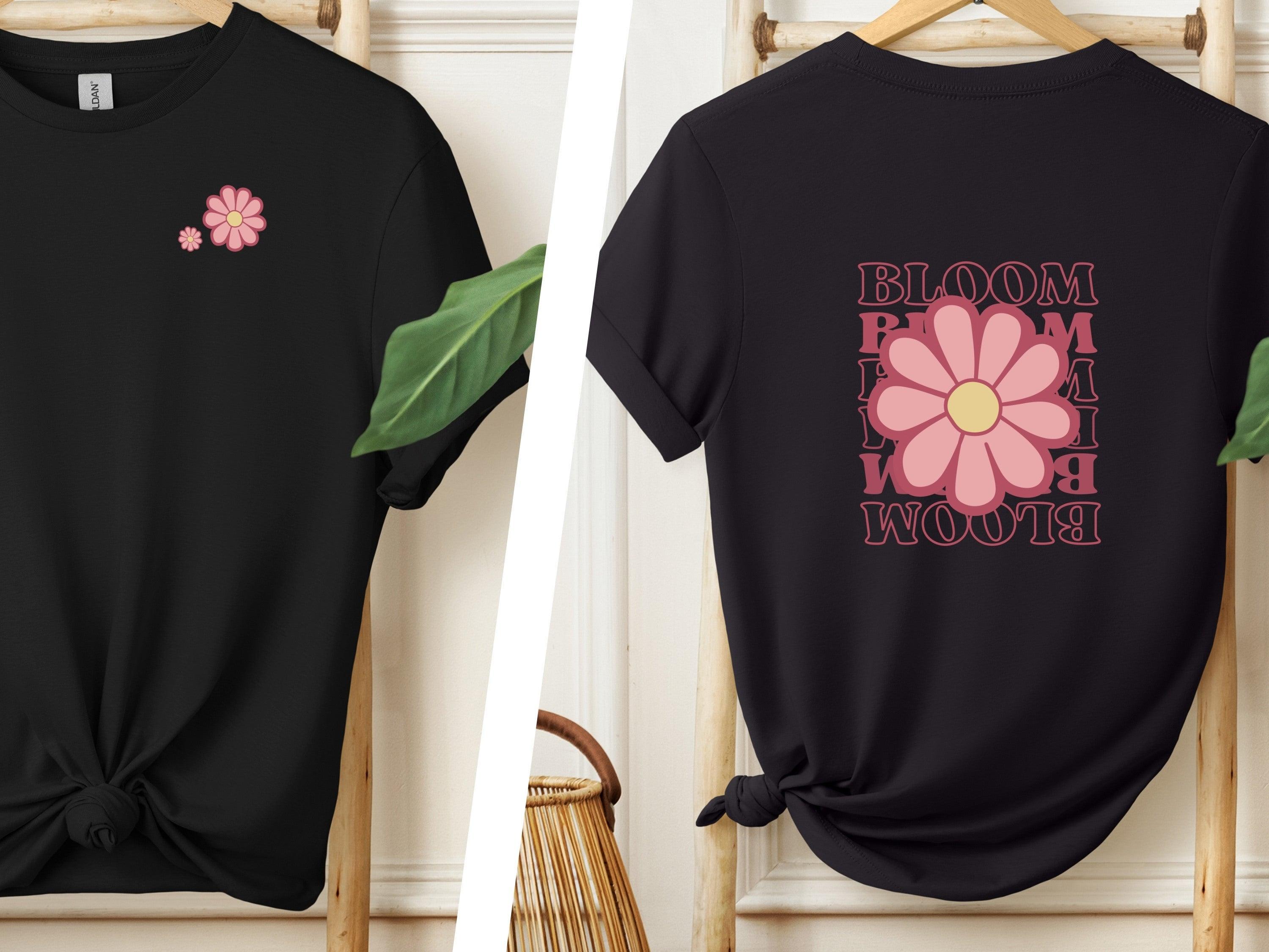 Bloom Daisy Tee-Black-Neurodiversity, ADHD & Autism Awareness & Acceptance T-Shirt by Daily Bloom