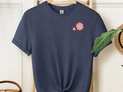 Bloom Daisy Tee-Heather Navy-Neurodiversity, ADHD & Autism Awareness & Acceptance T-Shirt by Daily Bloom
