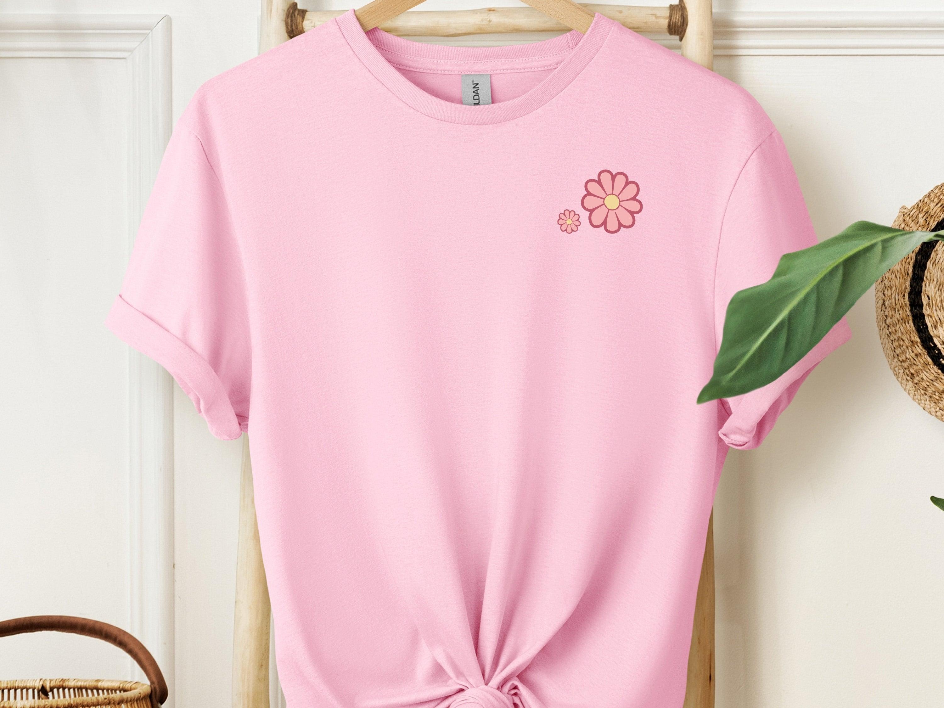 Bloom Daisy Tee-Light Pink-Neurodiversity, ADHD & Autism Awareness & Acceptance T-Shirt by Daily Bloom