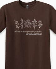 Bloom Where You Are Planted - Autism Acceptance Wildflowers Tee-Neurodiversity, ADHD & Autism Awareness & Acceptance T-Shirt by Daily Bloom