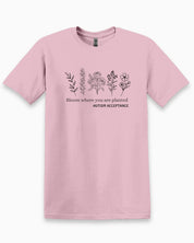 Bloom Where You Are Planted - Autism Acceptance Wildflowers Tee-Light Pink-Neurodiversity, ADHD & Autism Awareness & Acceptance T-Shirt by Daily Bloom