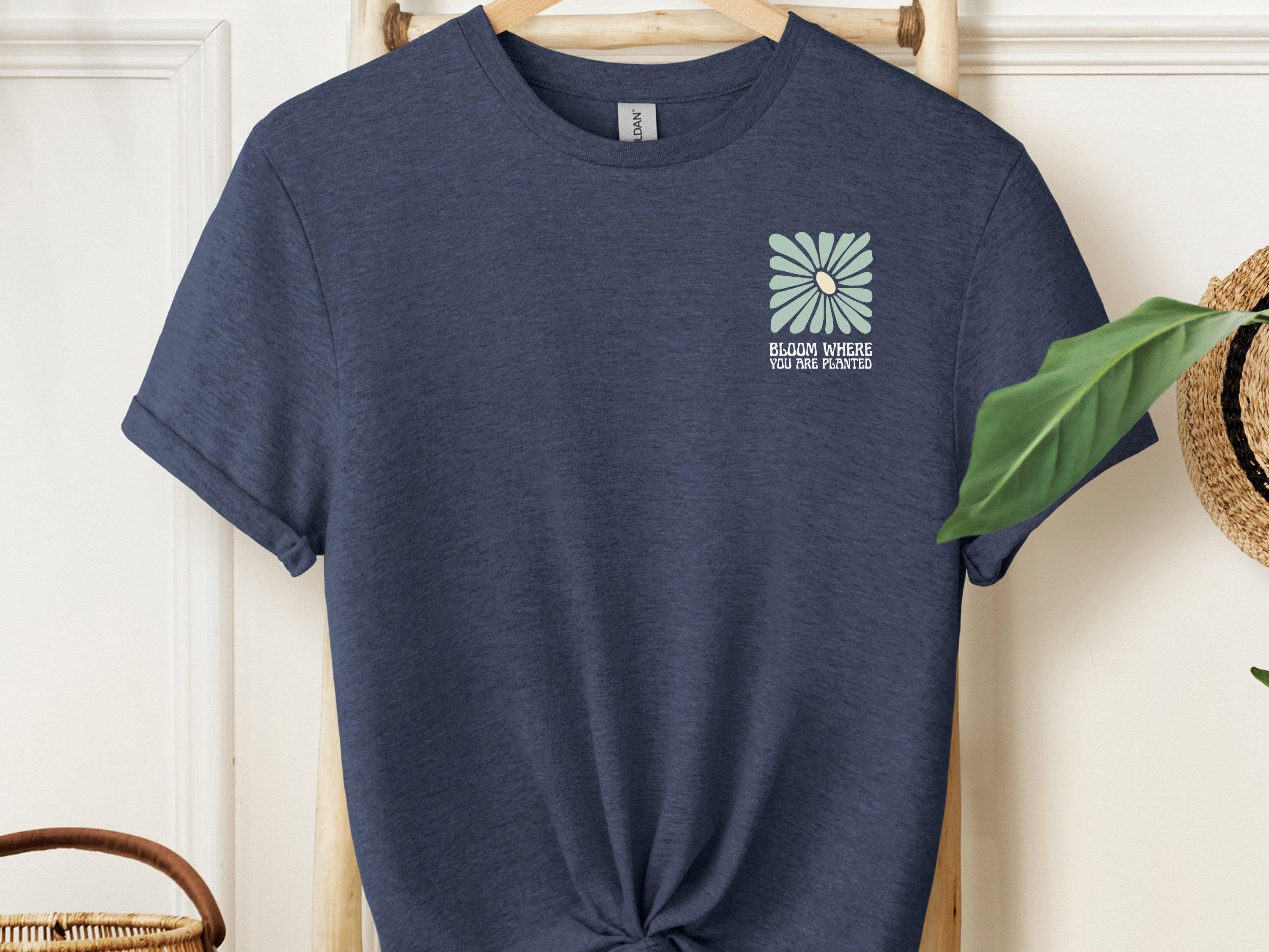  Back Print-Heather Navy-Neurodiversity, ADHD & Autism Awareness & Acceptance T-Shirt by Daily Bloom
