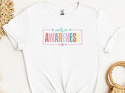 Bright Blooms for Autism Awareness Tee-White-Neurodiversity, ADHD & Autism Awareness & Acceptance T-Shirt by Daily Bloom