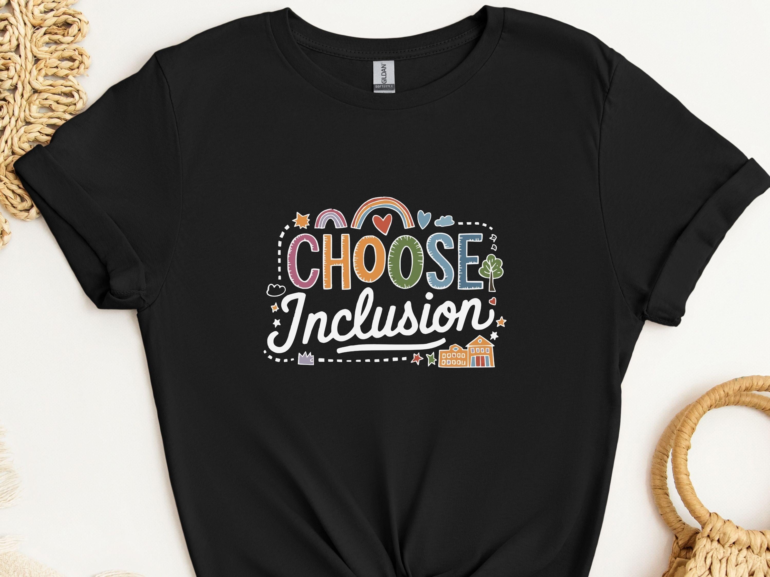 Choose Inclusion Tee-Black-Neurodiversity, ADHD & Autism Awareness & Acceptance T-Shirt by Daily Bloom