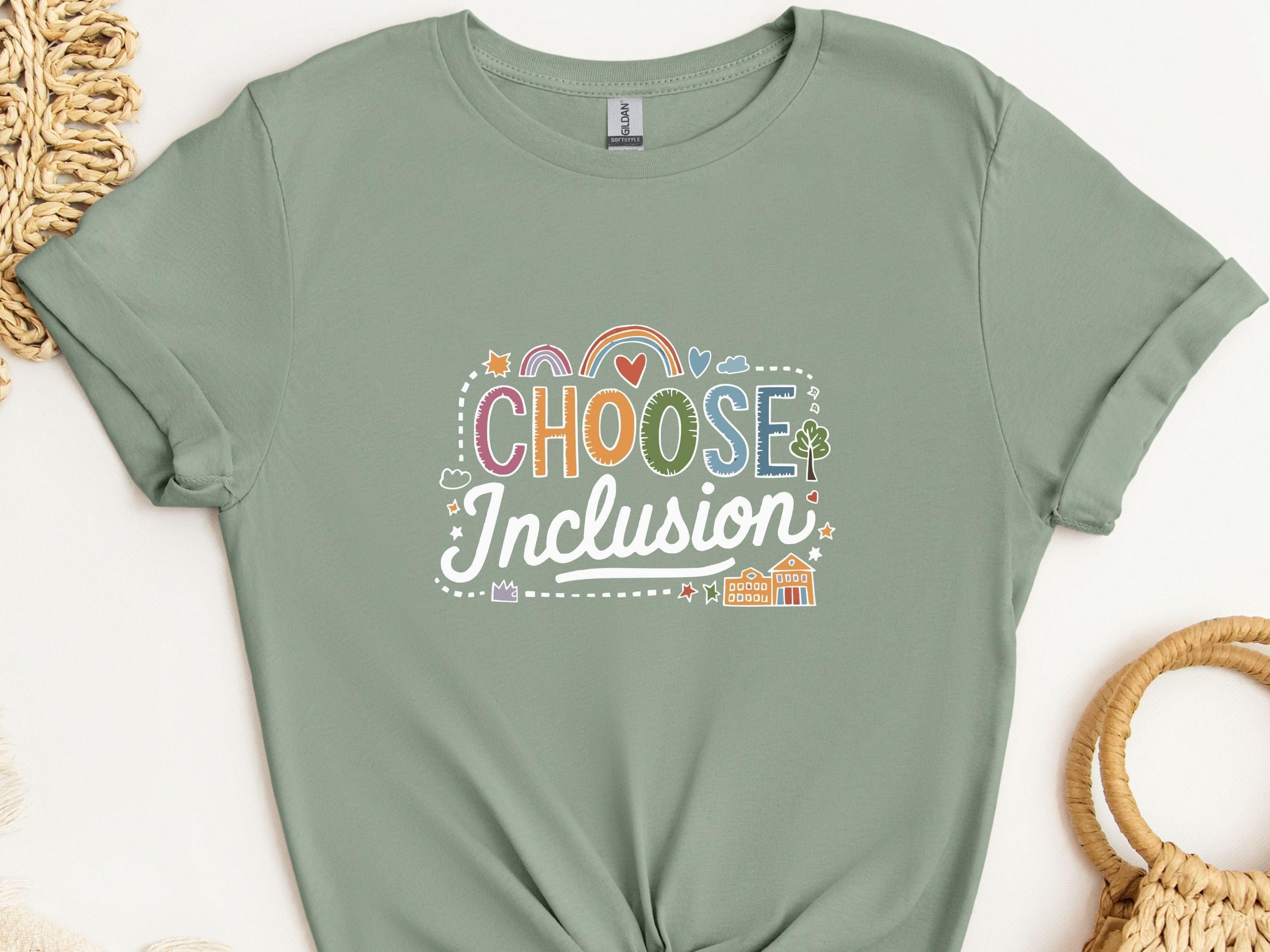 Choose Inclusion Tee-Sage-Neurodiversity, ADHD & Autism Awareness & Acceptance T-Shirt by Daily Bloom