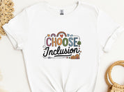 Choose Inclusion Tee-White-Neurodiversity, ADHD & Autism Awareness & Acceptance T-Shirt by Daily Bloom