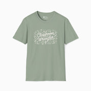Autism T-Shirt By Daily Bloom Classroom Wrangler Tag-Free Tee Sage / S