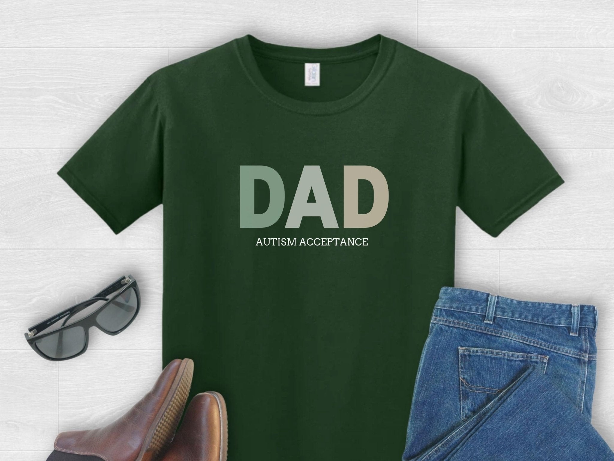 Autism T-Shirt - Dad Gradient Tee - Daily Bloom