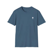 Daily Bloom Brand Two Tone Minimalist Logo Tee-Indigo Blue-Neurodiversity, ADHD & Autism Awareness & Acceptance T-Shirt by Daily Bloom