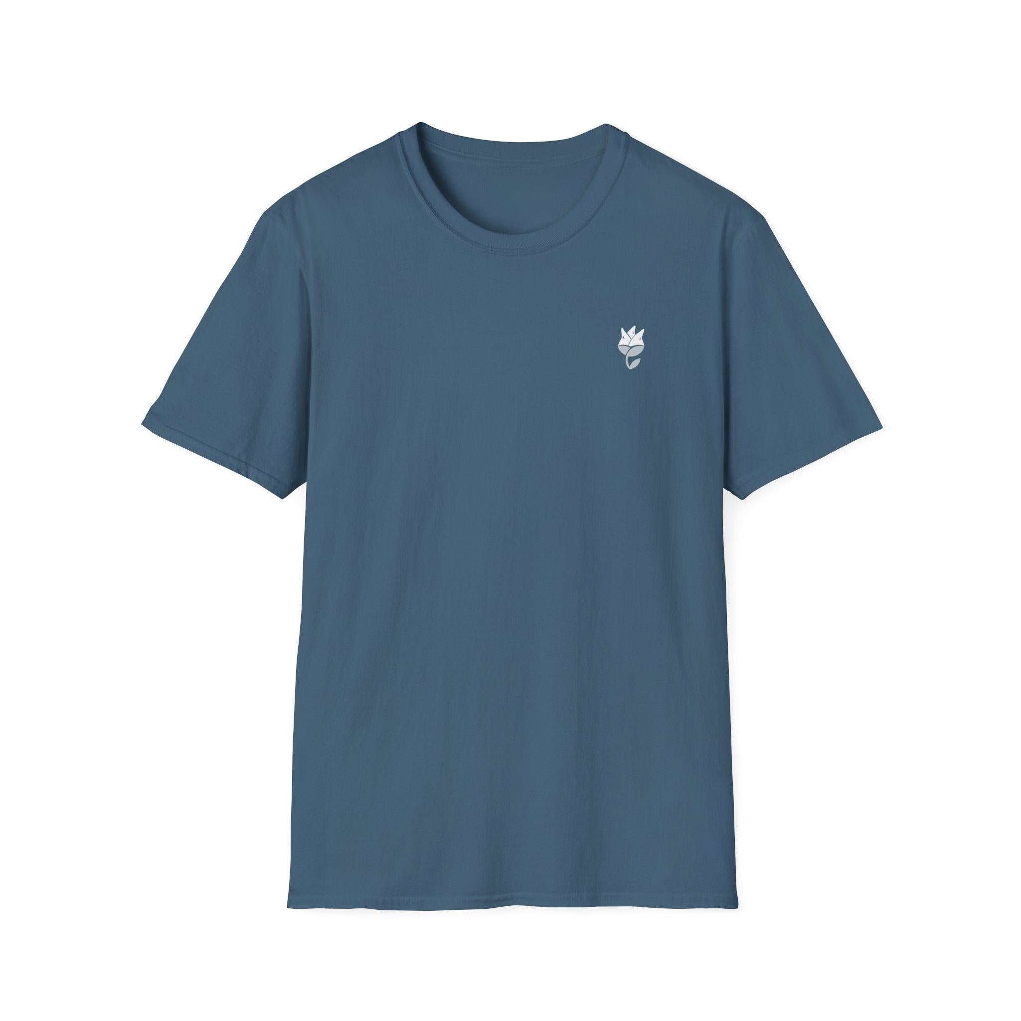 Daily Bloom Brand Two Tone Minimalist Logo Tee-Indigo Blue-Neurodiversity, ADHD & Autism Awareness & Acceptance T-Shirt by Daily Bloom