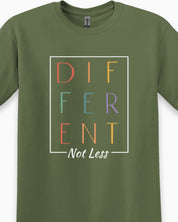 Different Not Less Tee-Neurodiversity, ADHD & Autism Awareness & Acceptance T-Shirt by Daily Bloom