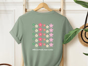 Different Petals Same Garden Tee w/ Back Print-Neurodiversity, ADHD & Autism Awareness & Acceptance T-Shirt by Daily Bloom