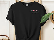 Different Petals Same Garden Tee w/ Back Print-Neurodiversity, ADHD & Autism Awareness & Acceptance T-Shirt by Daily Bloom