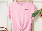 Different Petals Same Garden Tee w/ Back Print-Light Pink-Neurodiversity, ADHD & Autism Awareness & Acceptance T-Shirt by Daily Bloom