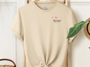 Different Petals Same Garden Tee w/ Back Print-Sand-Neurodiversity, ADHD & Autism Awareness & Acceptance T-Shirt by Daily Bloom