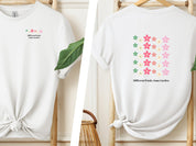 Different Petals Same Garden Tee w/ Back Print-White-Neurodiversity, ADHD & Autism Awareness & Acceptance T-Shirt by Daily Bloom