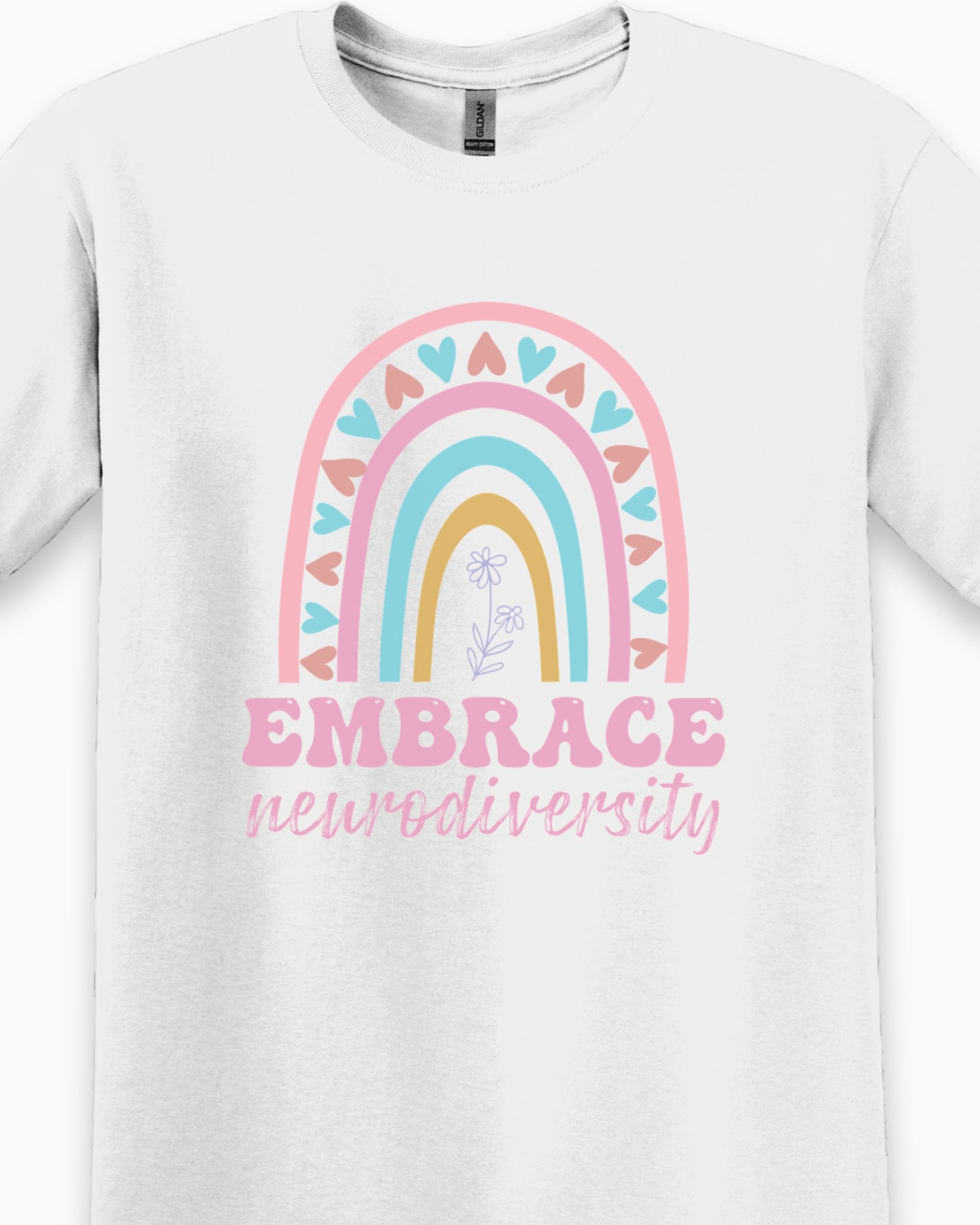 Embrace Neurodiversity Tee-Neurodiversity, ADHD & Autism Awareness & Acceptance T-Shirt by Daily Bloom