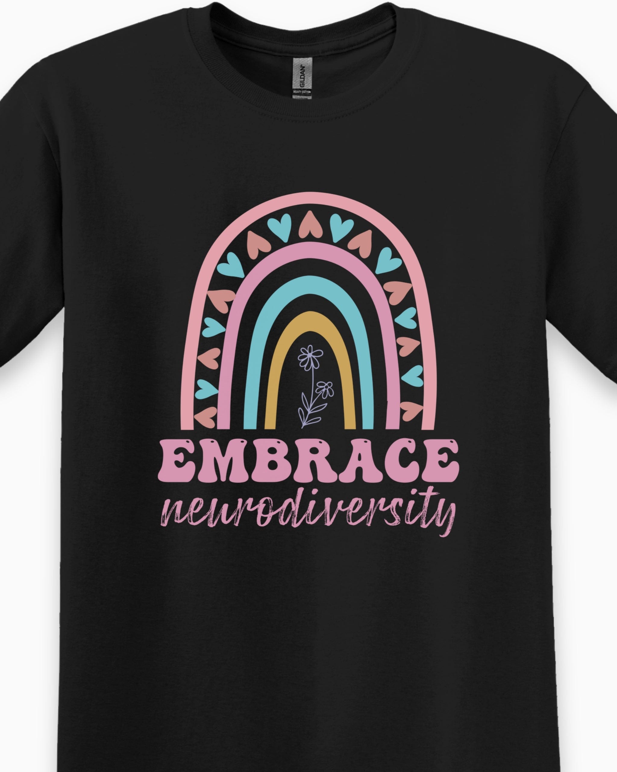 Embrace Neurodiversity Tee-Neurodiversity, ADHD & Autism Awareness & Acceptance T-Shirt by Daily Bloom