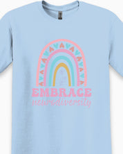 Embrace Neurodiversity Tee-Neurodiversity, ADHD & Autism Awareness & Acceptance T-Shirt by Daily Bloom