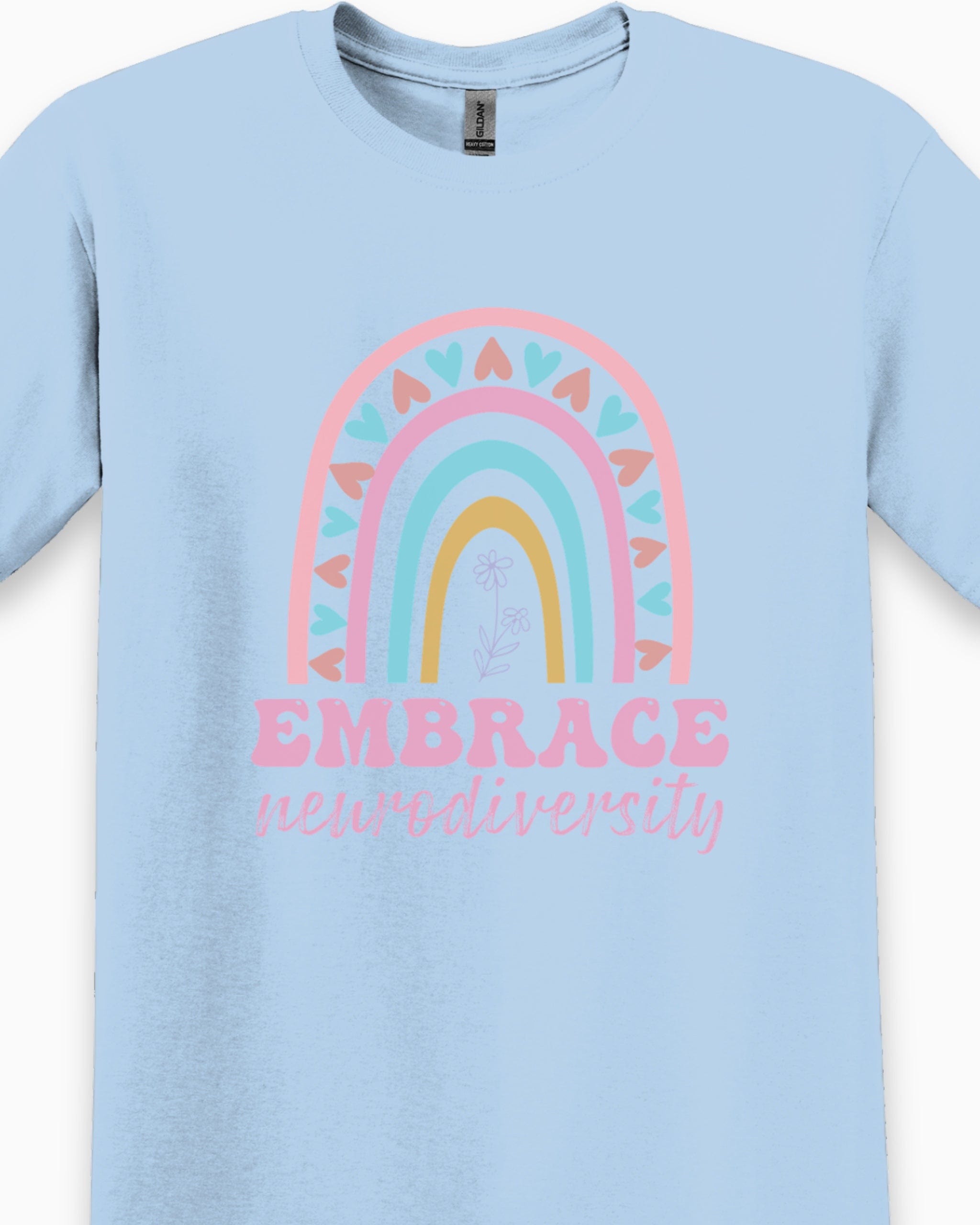 Embrace Neurodiversity Tee-Neurodiversity, ADHD & Autism Awareness & Acceptance T-Shirt by Daily Bloom