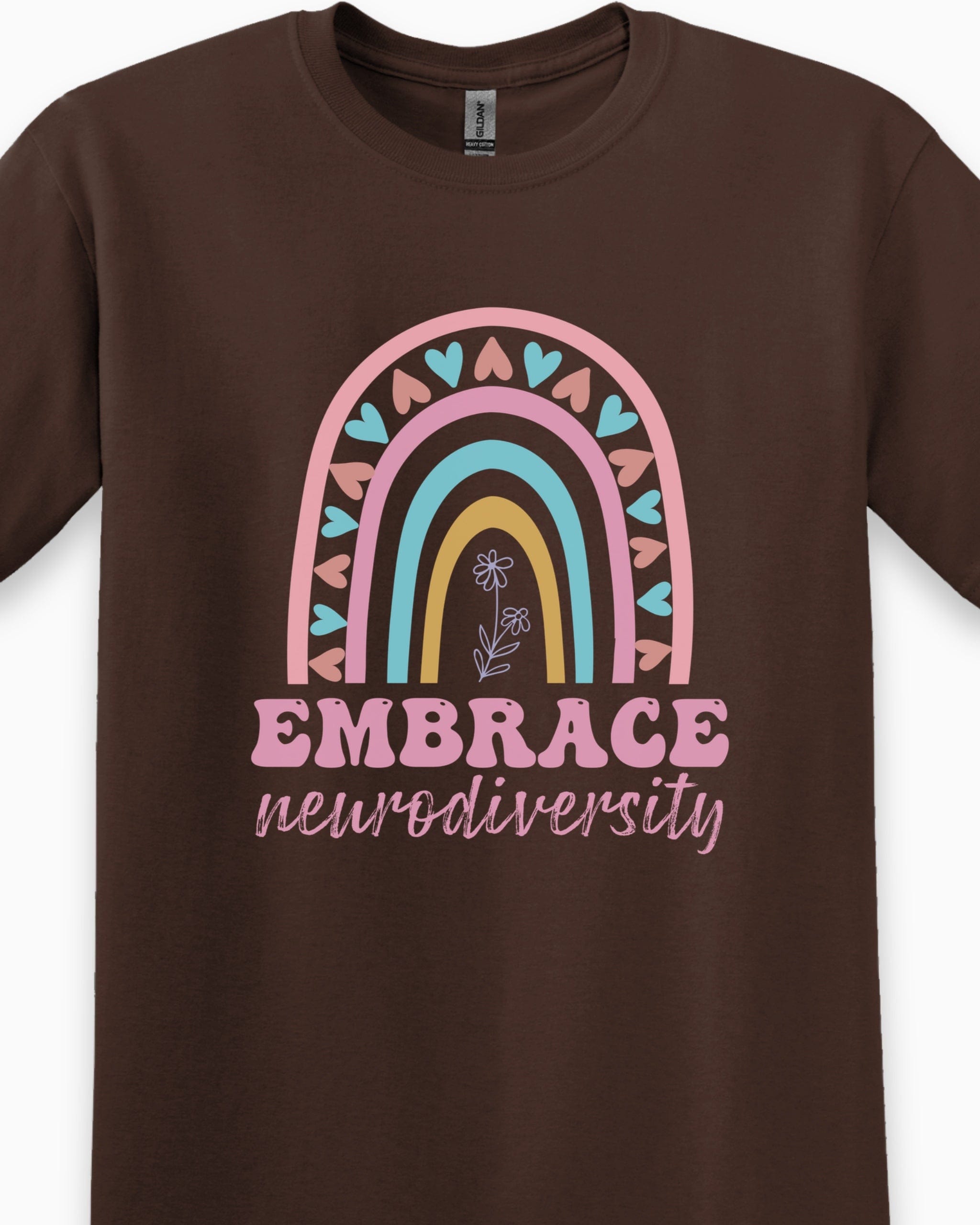 Embrace Neurodiversity Tee-Neurodiversity, ADHD & Autism Awareness & Acceptance T-Shirt by Daily Bloom