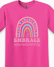 Embrace Neurodiversity Tee-Neurodiversity, ADHD & Autism Awareness & Acceptance T-Shirt by Daily Bloom