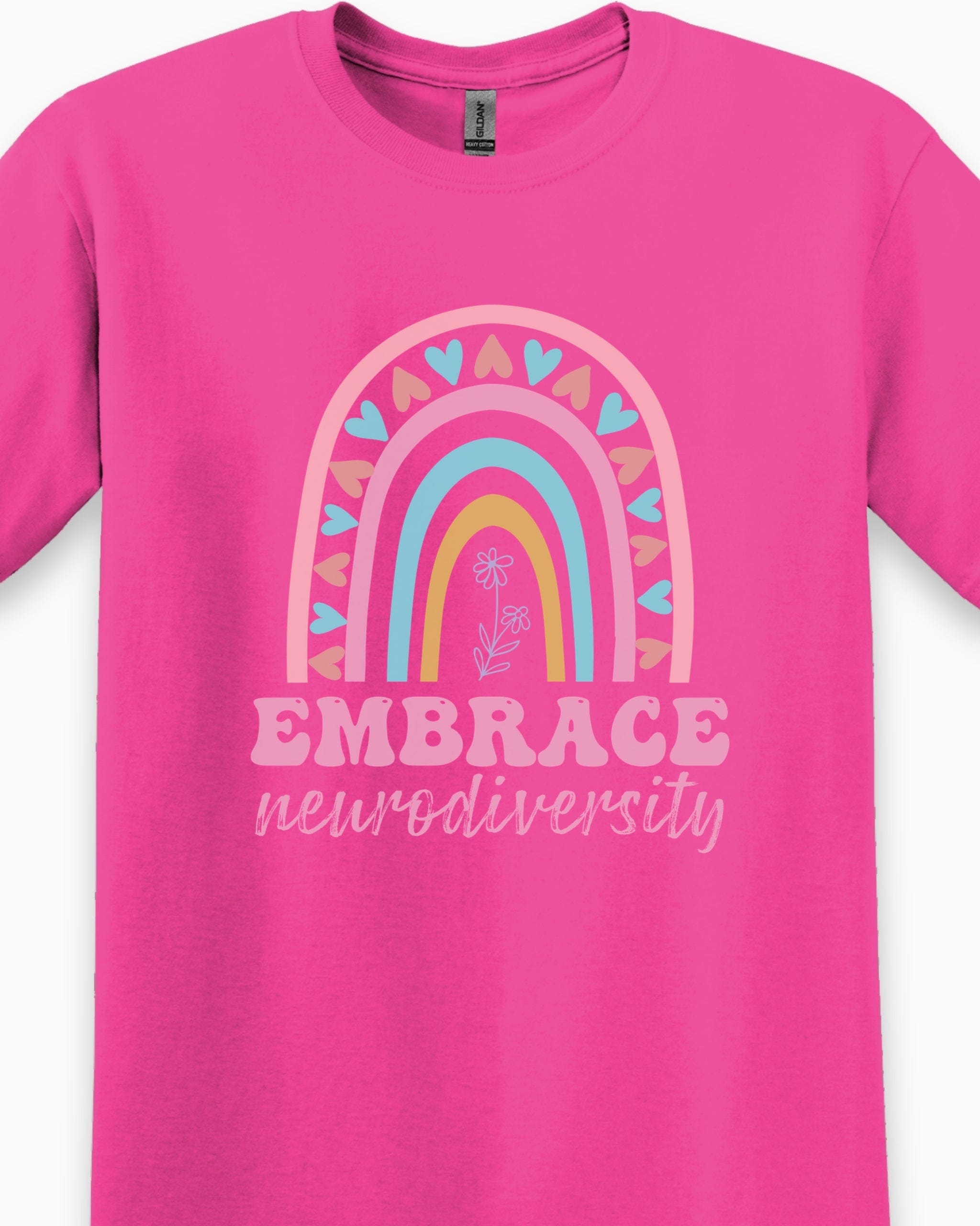 Embrace Neurodiversity Tee-Neurodiversity, ADHD & Autism Awareness & Acceptance T-Shirt by Daily Bloom