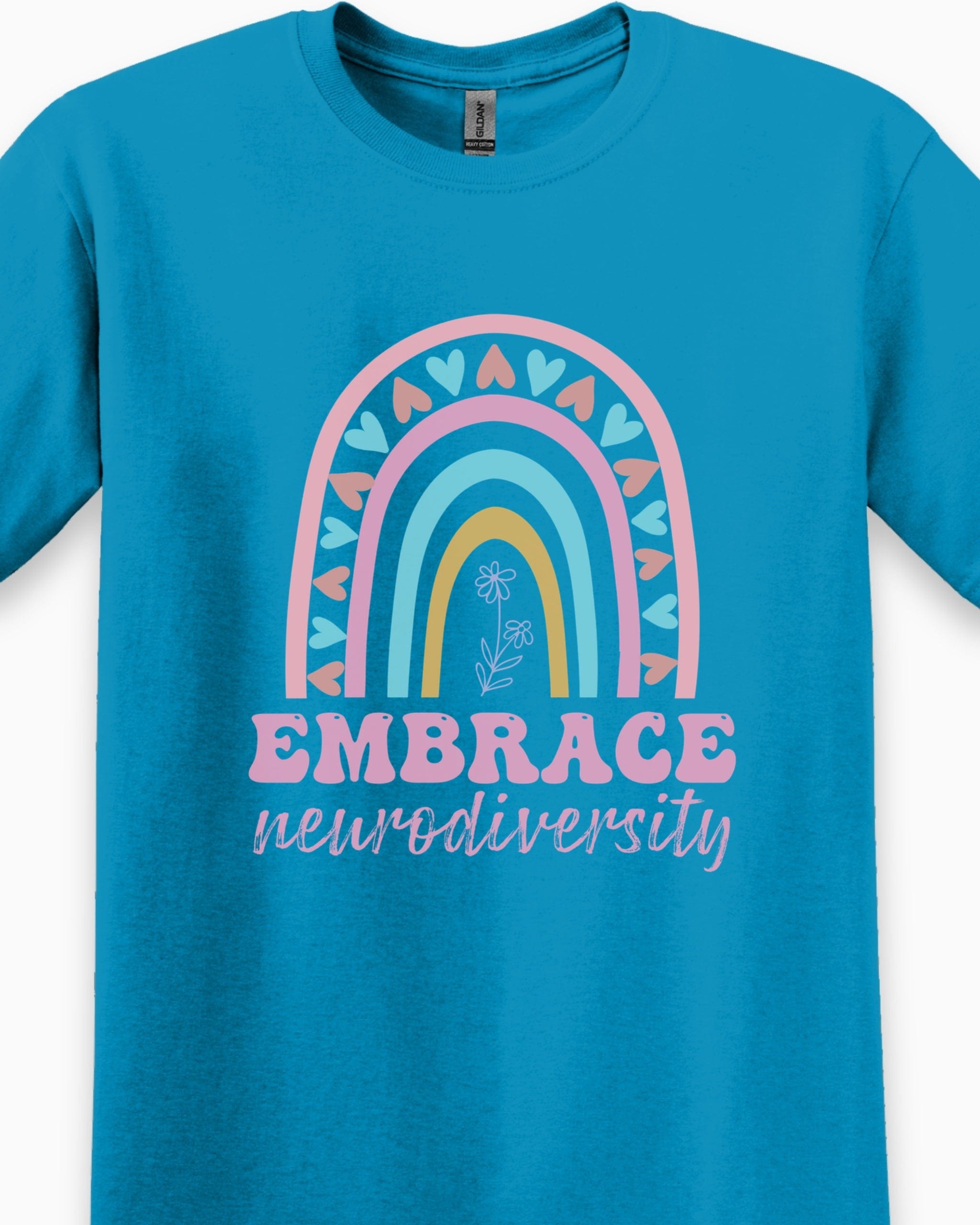 Embrace Neurodiversity Tee-Neurodiversity, ADHD & Autism Awareness & Acceptance T-Shirt by Daily Bloom