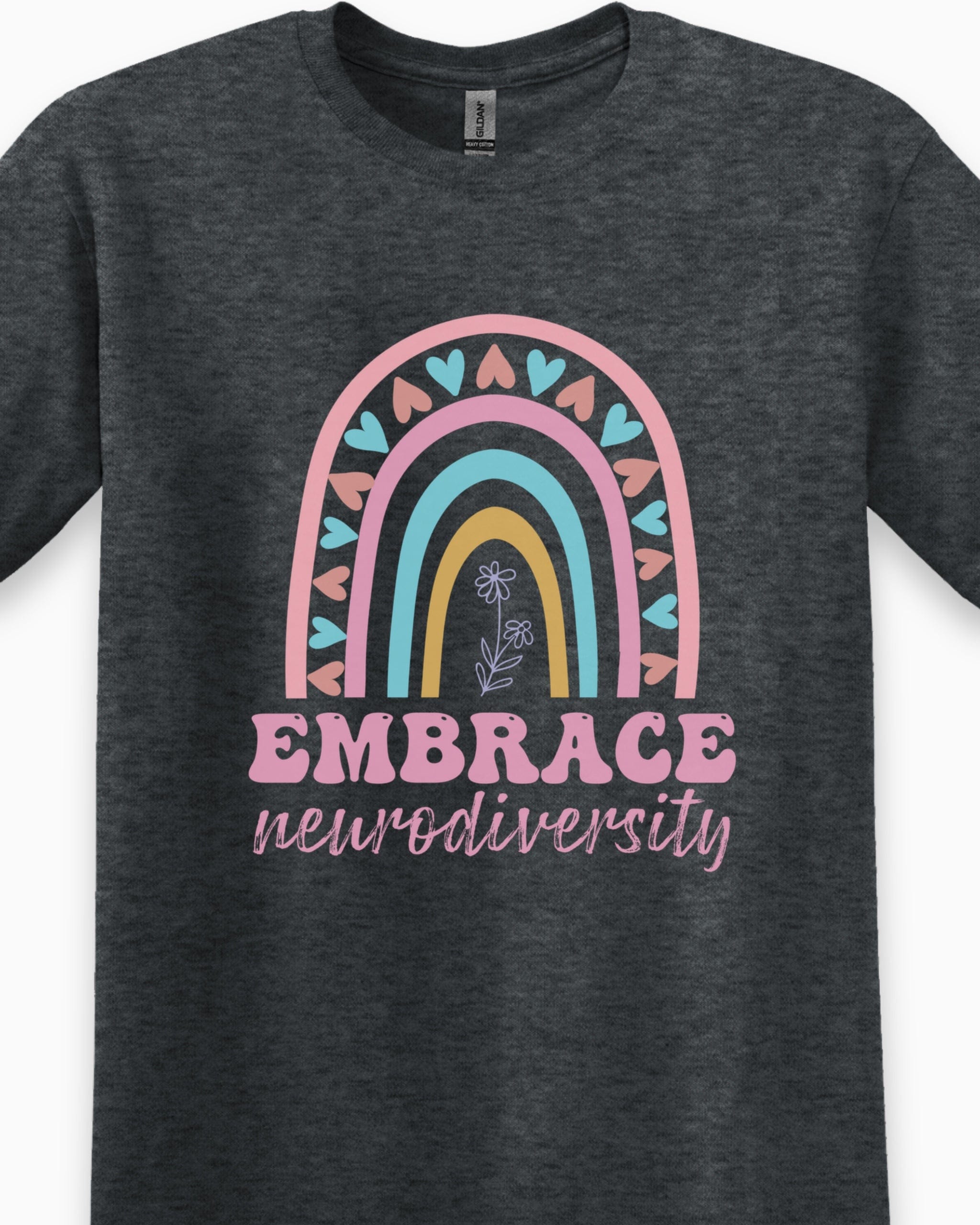 Embrace Neurodiversity Tee-Neurodiversity, ADHD & Autism Awareness & Acceptance T-Shirt by Daily Bloom