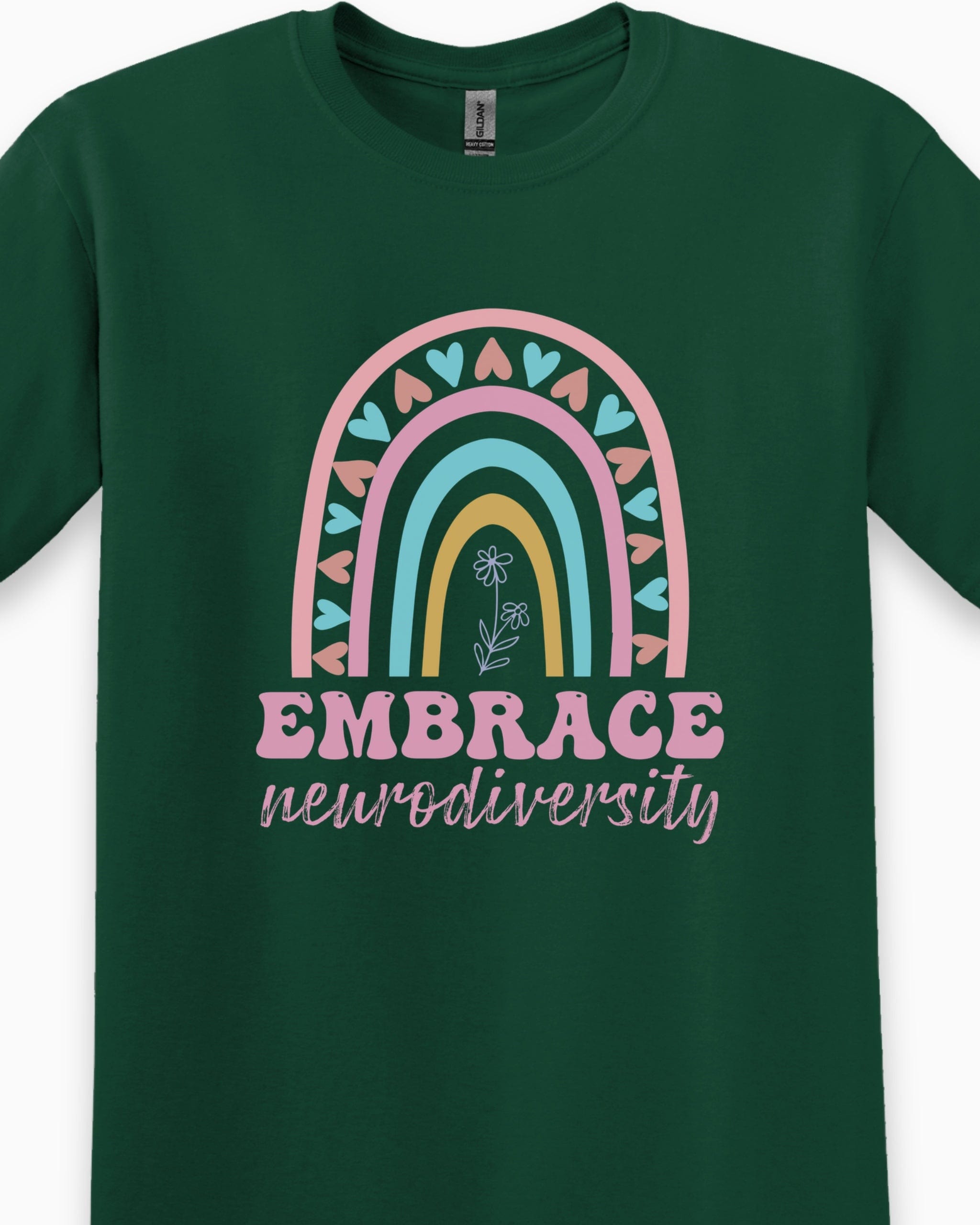 Embrace Neurodiversity Tee-Neurodiversity, ADHD & Autism Awareness & Acceptance T-Shirt by Daily Bloom
