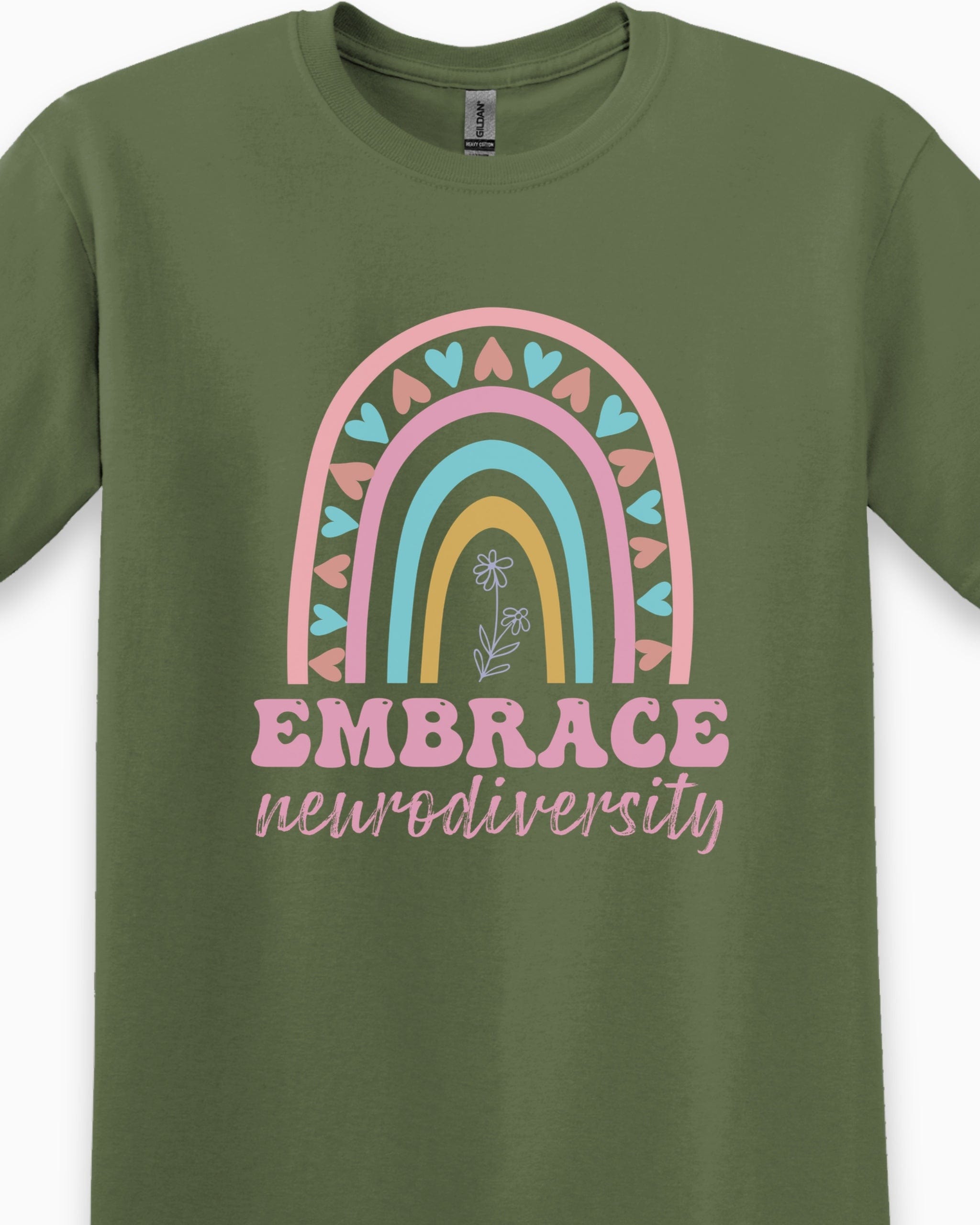 Embrace Neurodiversity Tee-Neurodiversity, ADHD & Autism Awareness & Acceptance T-Shirt by Daily Bloom