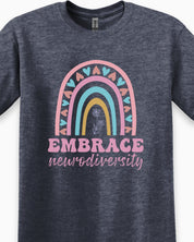 Embrace Neurodiversity Tee-Neurodiversity, ADHD & Autism Awareness & Acceptance T-Shirt by Daily Bloom