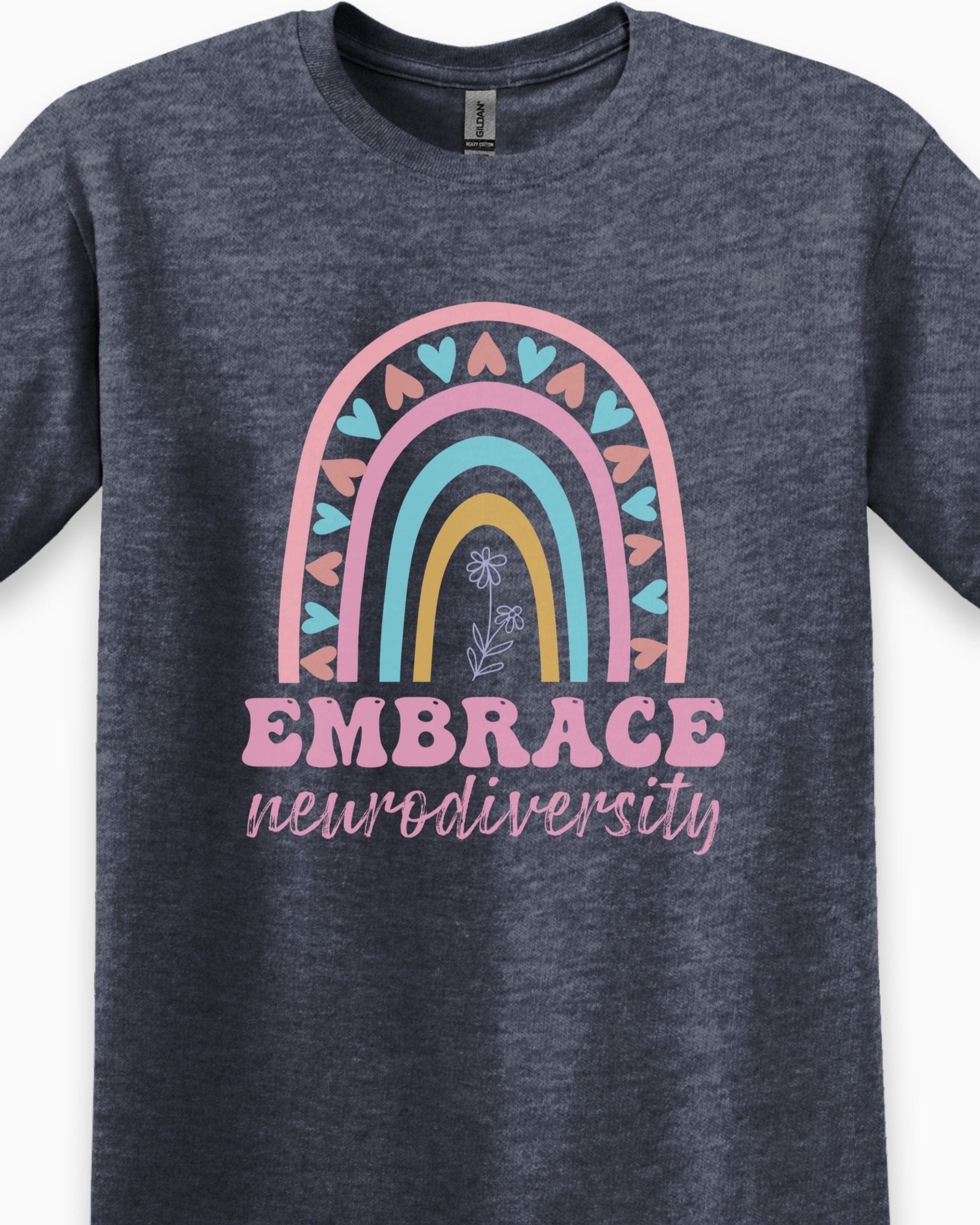 Embrace Neurodiversity Tee-Neurodiversity, ADHD & Autism Awareness & Acceptance T-Shirt by Daily Bloom