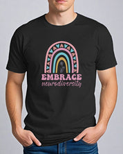 Embrace Neurodiversity Tee-Neurodiversity, ADHD & Autism Awareness & Acceptance T-Shirt by Daily Bloom