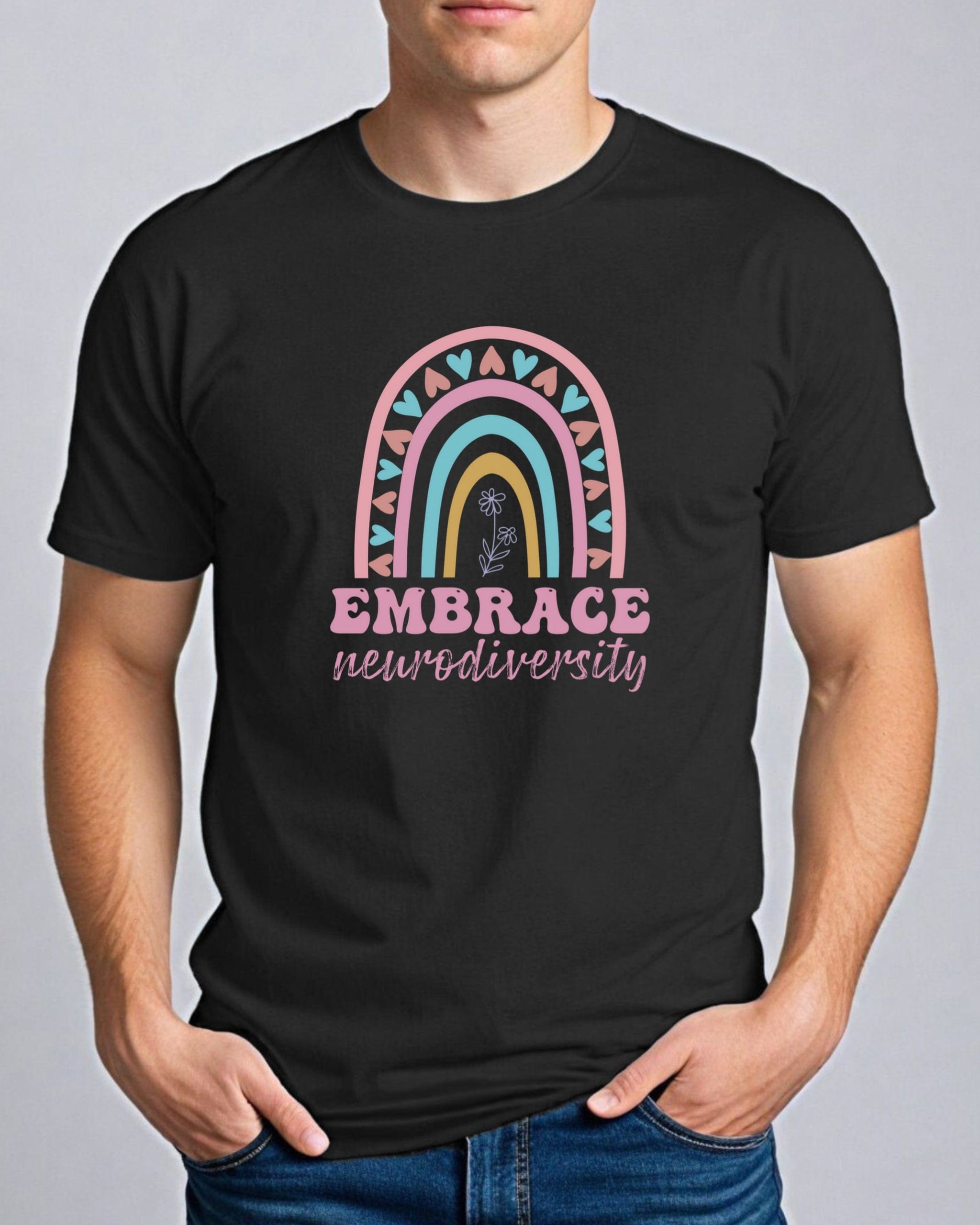 Embrace Neurodiversity Tee-Neurodiversity, ADHD & Autism Awareness & Acceptance T-Shirt by Daily Bloom