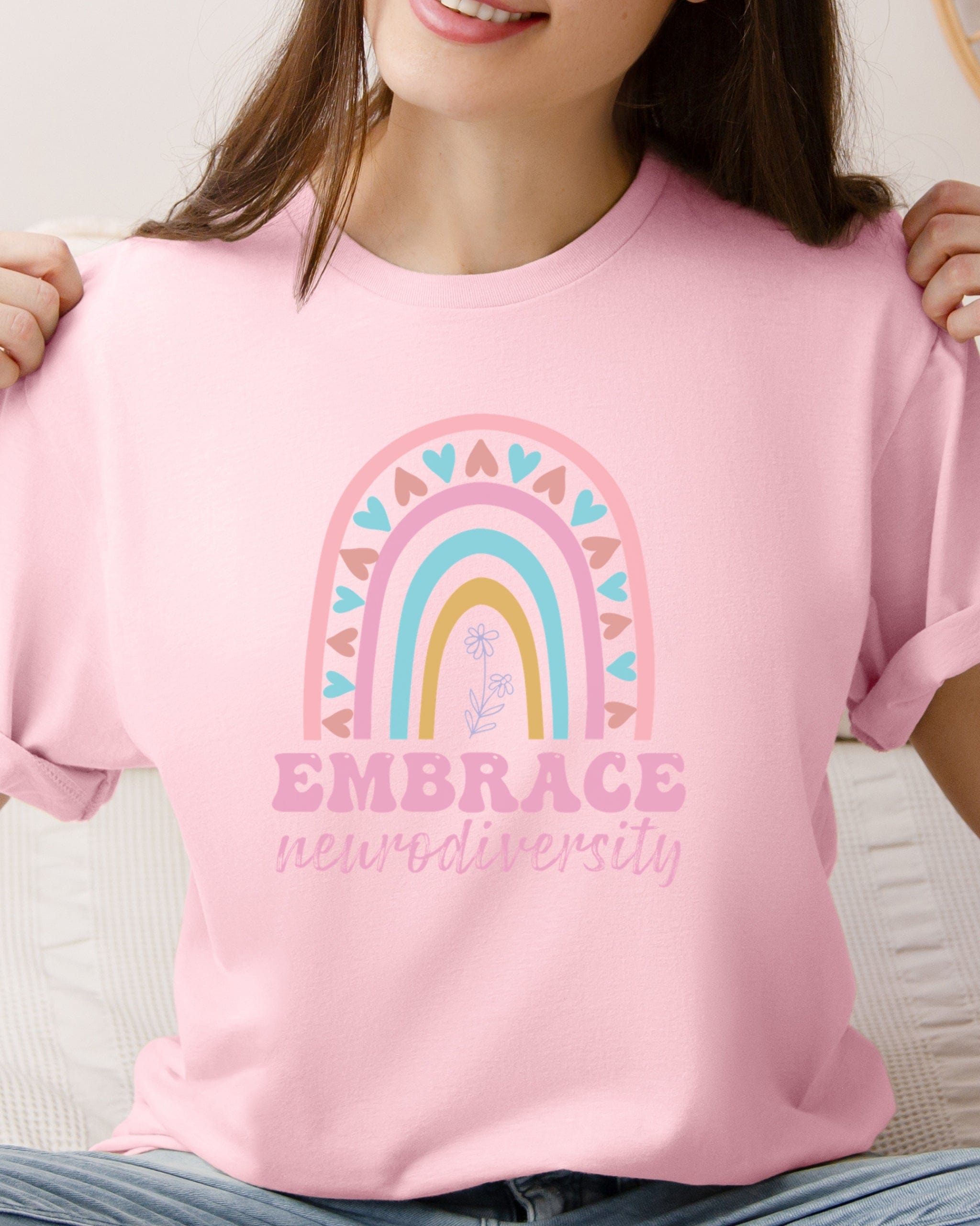 Embrace Neurodiversity Tee-Neurodiversity, ADHD & Autism Awareness & Acceptance T-Shirt by Daily Bloom